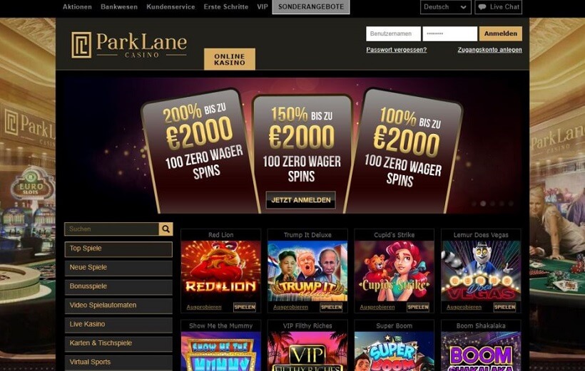 Parklane Casino focusses on a wide range of casino games.